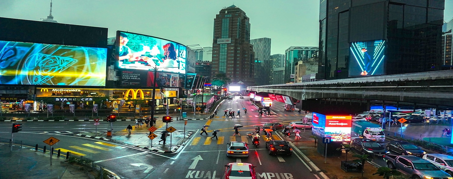 Bukit Bintang street location in Kuala Lumpur for Malaysia film production